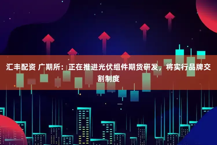 汇丰配资 广期所：正在推进光伏组件期货研发，将实行品牌交割制度